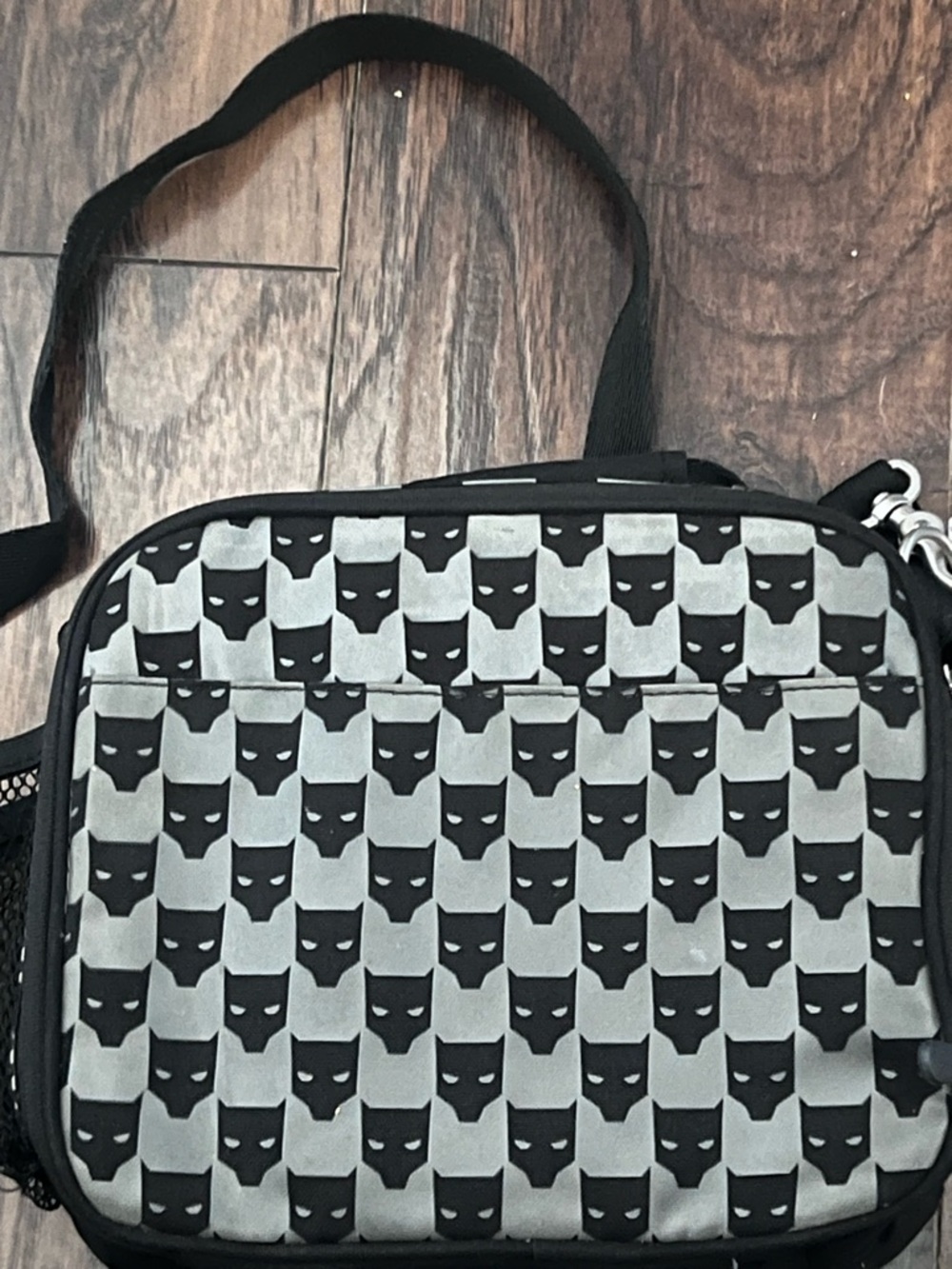 Pottery Barn Teen Black and Gray Superhero Mask Lunch Box